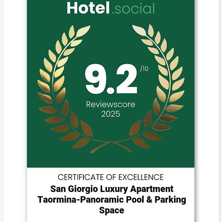 San Giorgio Luxury Apartment Taormina-Panoramic Pool & Parking Space Exterior photo